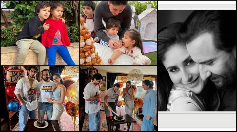 'Where are Taimur, Jeh?': Fans ask as Sara Ali Khan celebrates 'Abba' Saif Ali Khan's birthday with Kareena Kapoor khan, Ibrahim [ see Inside pics]