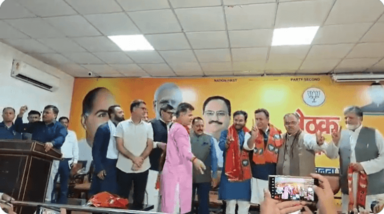 Apni Party leader Choudhary Zulfikar Ali joining BJP at Jammu Choudhary Zulfikar Ali