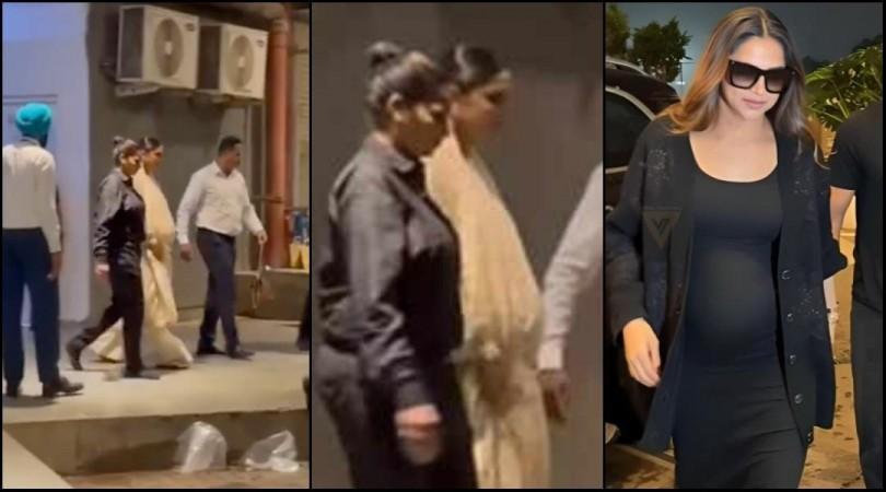 Pregnant Deepika hides her baby bump with dupatta; avoids paps as she heads out weeks ahead of her due date [Watch]