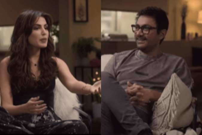 Rhea Chakraborty and Aamir Khan Rhea Chakraborty and Aamir Khan