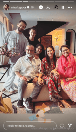 Mira Rajput with Shahid Kapoor and family Mira Rajput with Shahid Kapoor and family