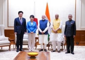 Japanese Foreign Minister Yoko Kamikawa and Defence Minister Minoru Kihara engage in crucial discussions with their Indian counterparts Japanese Foreign Minister Yoko Kamikawa and Defence Minister Minoru Kihara engage in crucial discussions with their Indian counterparts