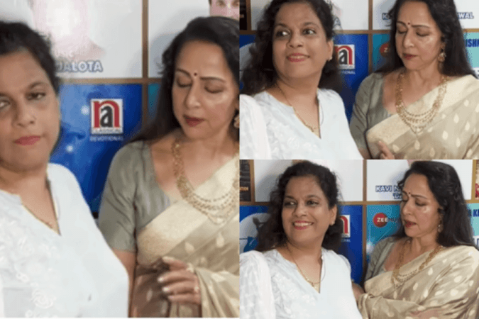 Hema Malini angry with fan Hema Malini angry with fan