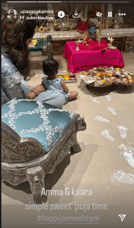 Inside Ram Charan, Upasana's Janmashtami celebration with daughter Klin Kaara Inside Ram Charan, Upasana's Janmashtami celebration with daughter Klin Kaara