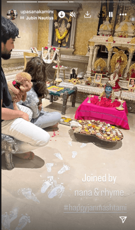 Inside Ram Charan, Upasana's Janmashtami celebration with daughter Klin Kaara Inside Ram Charan, Upasana's Janmashtami celebration with daughter Klin Kaara