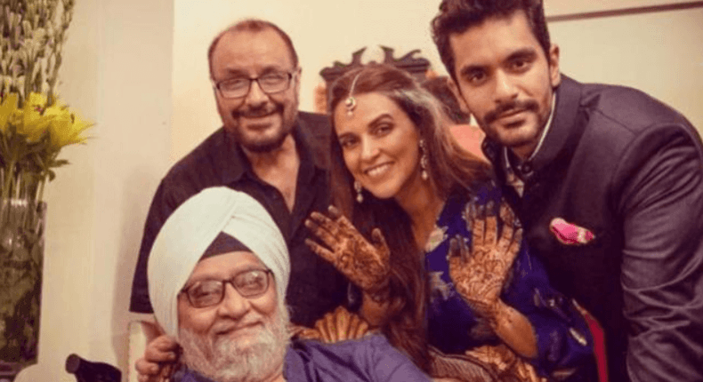 Angad Bedi, Neha Dhupia, Bishan Singh Bedi Angad Bedi, Neha Dhupia, Bishan Singh Bedi