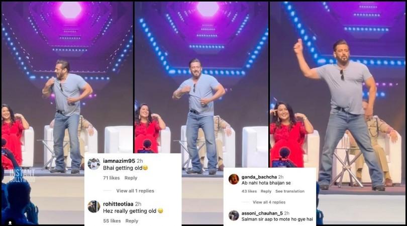 'Bhai has gained weight, looking old': Fans worried as Salman Khan struggles to groove to his song Jalwa, sings to entertain the crowd 'Bhai has gained weight, looking old': Fans worried as Salman Khan struggles to groove to his song Jalwa, sings to entertain the crowd