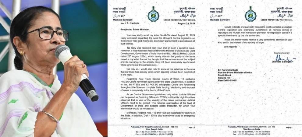 Mamata Banerjee writes to PM Modi again, urges stringent anti-rape laws Mamata Banerjee writes to PM Modi again, urges stringent anti-rape laws