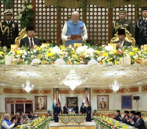 PM Modi holds delegation-level talks with Brunei Sultan, later departs for Singapore PM Modi holds delegation-level talks with Brunei Sultan, later departs for Singapore