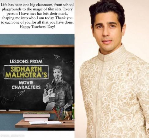 Sidharth Malhotra reflects on his classroom experience on Teachers' Day Sidharth Malhotra reflects on his classroom experience on Teachers' Day