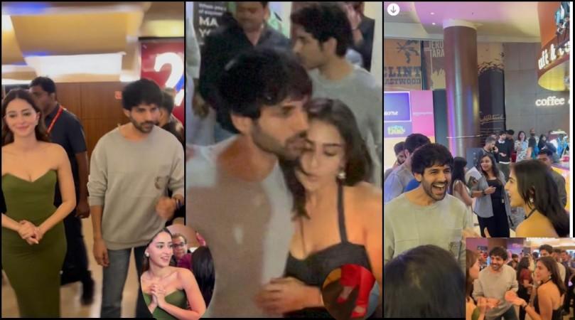 'Awkward': Ananya Panday ignores Kartik Aaryan as he hugs his ex-GF Sara Ali Khan; fans root for Sara -Kartik's marriage 'Awkward': Ananya Panday ignores Kartik Aaryan as he hugs his ex-GF Sara Ali Khan; fans root for Sara -Kartik's marriage