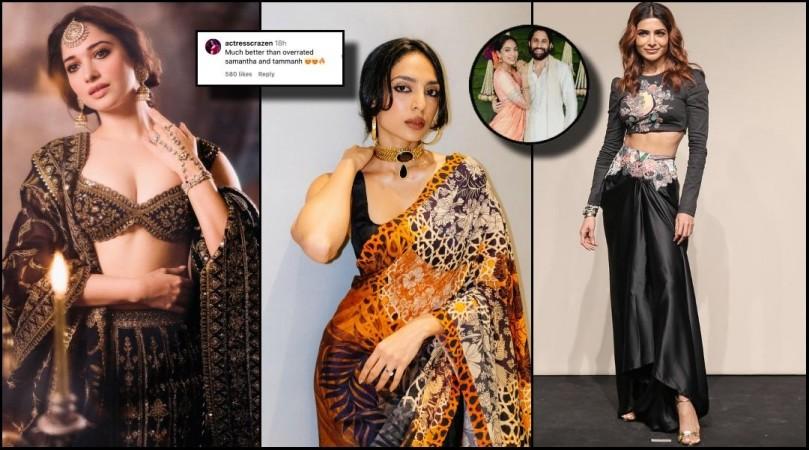 'Better than overrated Samantha, Tamannaah': Fans can't stop gushing as Sobhita Dhulipala stuns in saree; flaunts her engagement ring 'Better than overrated Samantha, Tamannaah': Fans can't stop gushing as Sobhita Dhulipala stuns in saree; flaunts her engagement ring