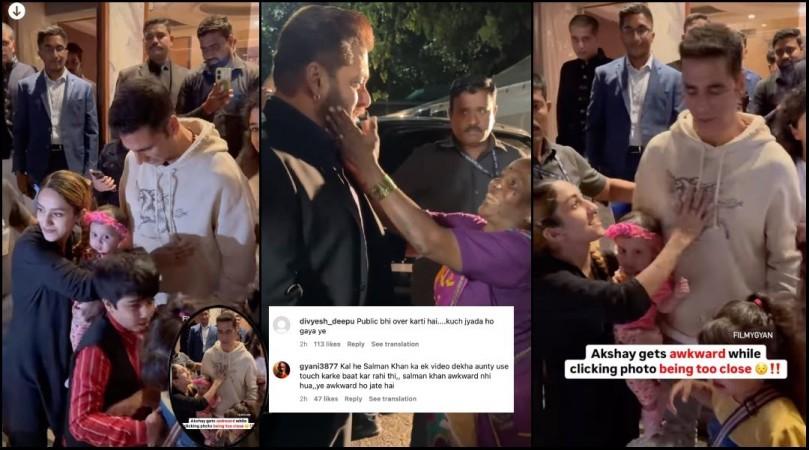 'Rude, arrogant, Salman Khan is better than him': Akshay Kumar gets uncomfortable after a fan touched him while taking photo 'Rude, arrogant, Salman Khan is better than him': Akshay Kumar gets uncomfortable after a fan touched him while taking photo