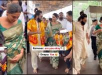 'She hasn't gained weight?': Fans debate as Pregnant Deepika Padukone flaunts her baby bump as she seeks blessing at Siddhivinayak Temple with Ranveer