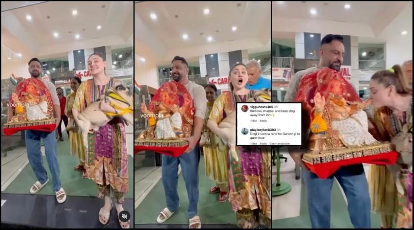 'Remove your slippers': Netizens school Shefali Jariwala and her husband Parag Tyagi for holding lord Ganesha's idol despite wearing footwear 'Remove your slippers': Netizens school Shefali Jariwala and her husband Parag Tyagi for holding lord Ganesha's idol despite wearing footwear