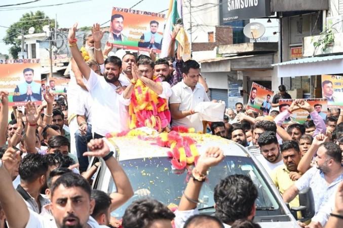 Congress leader Satish Sharma who was denied mandate from the Chhamb assembly segment Satish Sharma