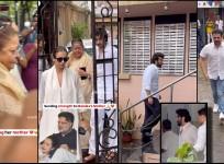 Malaika Arora's mother Joyce Polycarp cries inconsolably; Arbaaz Khan, Sshura, Arjun Kapoor and others attend Malaika's father's final rites