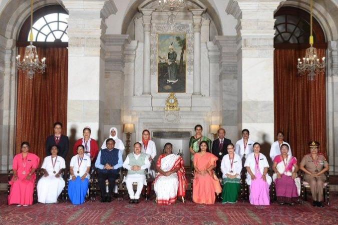 President Murmu confers 15 nurses with National Florence Nightingale Award President Murmu confers 15 nurses with National Florence Nightingale Award