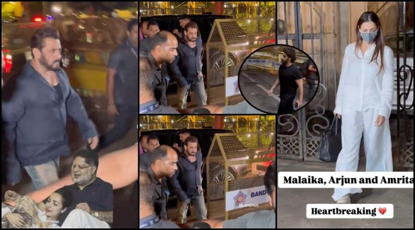 'Hats off to Khan family': Salman Khan visits Malaika Arora's after her father's death; Arjun Kapoor, Arpita Khan refuse to leave by her side 'Hats off to Khan family': Salman Khan visits Malaika Arora's after her father's death; Arjun Kapoor, Arpita Khan refuse to leave by her side