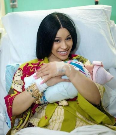 Cardi B welcomes baby girl, says 'prettiest lil thing'