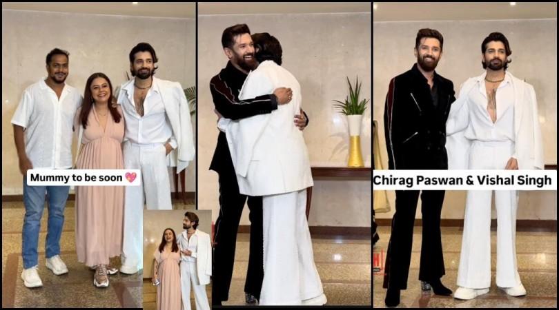Most handsome mantri: Chirag Paswan hugs birthday boy Vishal Singh; Devoleena Bhattacharjee flaunts baby bump as she poses at birthday bash Most handsome mantri: Chirag Paswan hugs birthday boy Vishal Singh; Devoleena Bhattacharjee flaunts baby bump as she poses at birthday bash