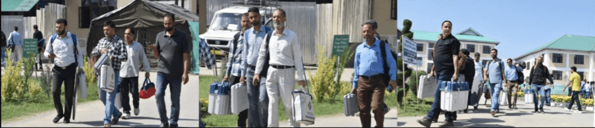 Polling parties ready for first phase of assembly elections in J&K Polling parties