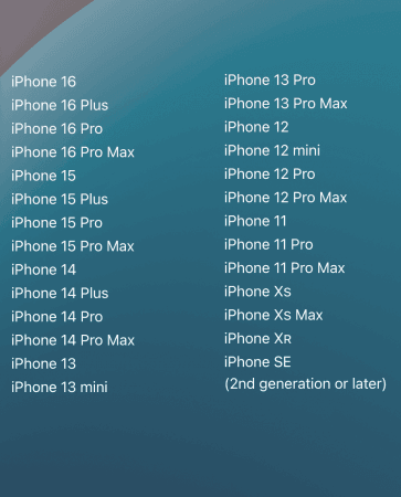 iOS 18: Eligible iPhone models