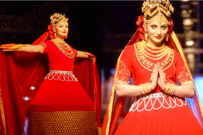 Urvashi Rautela in traditional Manipuri potloi Urvashi Rautela in traditional Manipuri potloi