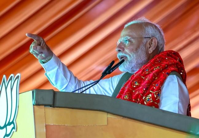Prime Minister also lashed out at the Congress and the INDIA bloc for the reinstatement of Article 370 in Jammu and Kashmir Prime Minister Narendra Modi's public meeting
