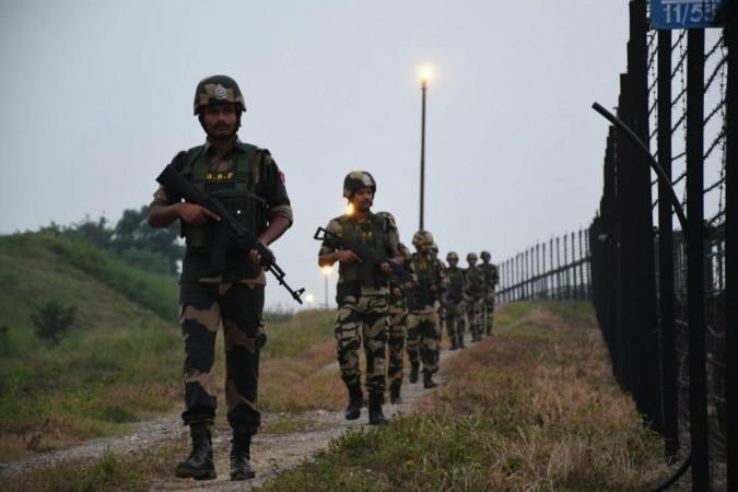 BSF jawans guarding border in Jammu BSF jawans
