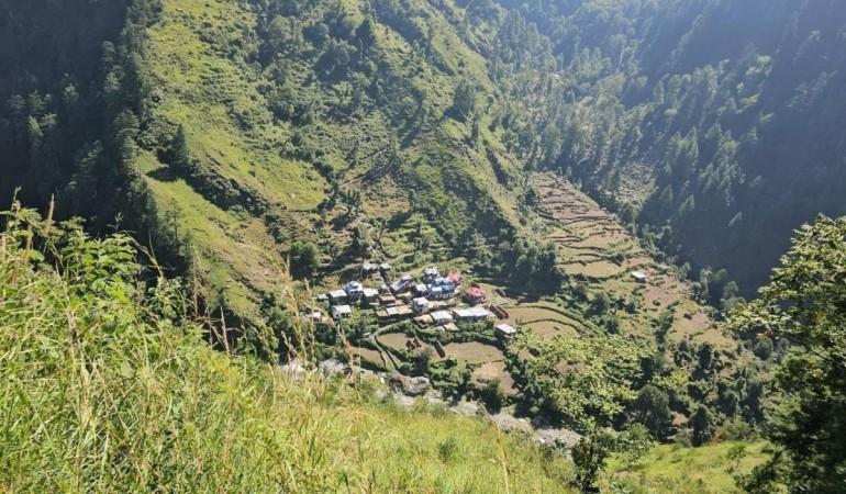 A view of Gorrow village which recorded 100 percent polling in Assembly elections Kishtwar village