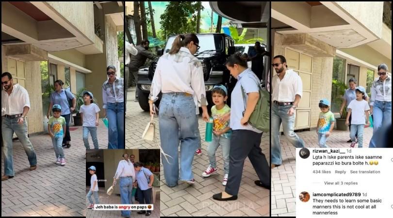 'Oye, Dont take it':Angry Jeh shouts at the paparazzi, Kareena pulls him away; netizens call Jeh mannerless, batameez 'Oye, Dont take it':Angry Jeh shouts at the paparazzi, Kareena pulls him away; netizens call Jeh mannerless, batameez