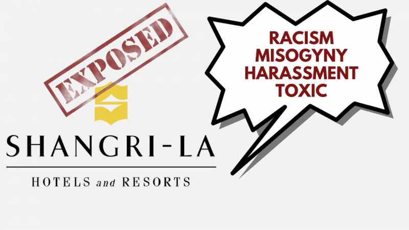 Racism, Misogyny, and Harassment: Inside the Toxic Culture at Shangri-La Hotel Racism, Misogyny, and Harassment: Inside the Toxic Culture at Shangri-La Hotel