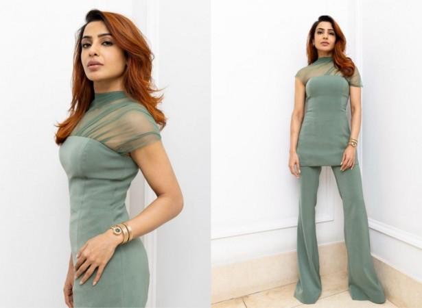 Samantha Ruth Prabhu showcases stylish pastel look while promoting 'Citadel Samantha Ruth Prabhu showcases stylish pastel look while promoting 'Citadel