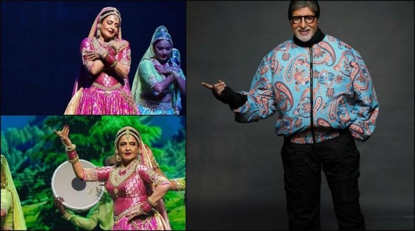 Evergreen enchantress Rekha mesmerises in pink Anarkali as she dances to Piya Tose, Pardesiya [Watch]