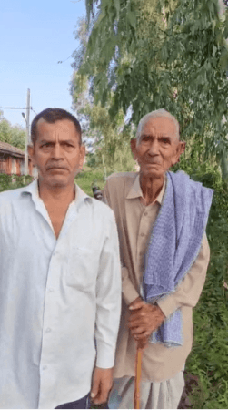 Ruldu Ram, 92, a West Pakistani Refugees, first time cast vote in the Assembly elections in J&K West Pak Refugees