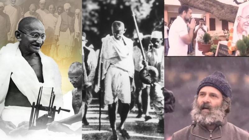 Cong chief and Gandhis pay tribute to Mahatma Gandhi on birth anniversary Cong chief and Gandhis pay tribute to Mahatma Gandhi on birth anniversary