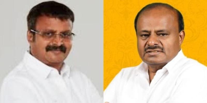 Ex-JD(S) leader files extortion complaint against Union Minister Kumaraswamy Ex-JD(S) leader files extortion complaint against Union Minister Kumaraswamy
