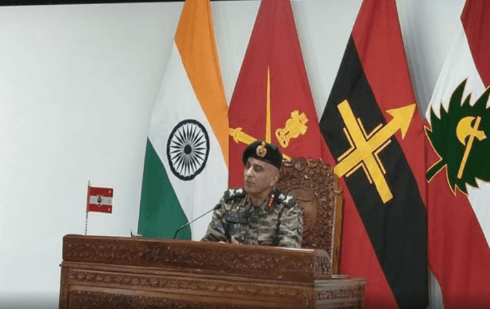 GoC 15 Corps Lt Gen Rajiv Ghai interacting with media persons GoC 15 corps
