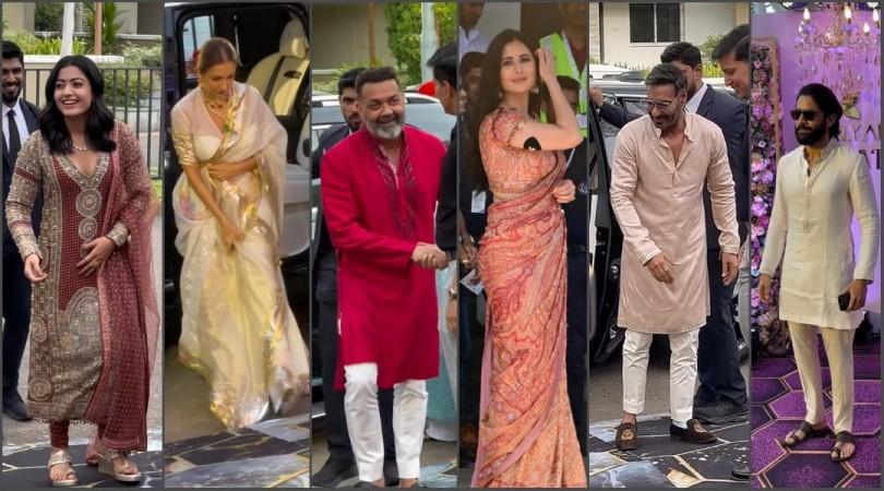 Malaika Arora attends first event days after father's demise, injured Ajay Devgn limps; Katrina Kaif, Rashmika stun in ethnic outfits at Kalyan Navratri utsav Malaika Arora attends first event days after father's demise, injured Ajay Devgn limps; Katrina Kaif, Rashmika stun in ethnic outfits at Kalyan Navratri utsav