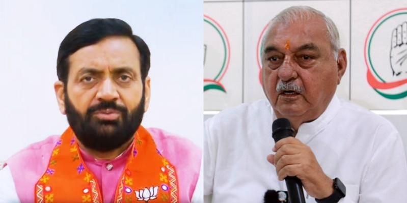 Outgoing CM Saini eyes hat-trick; Hooda confident of comeback Outgoing CM Saini eyes hat-trick; Hooda confident of comeback