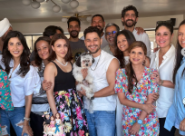 Yuvraj, Angad, Neha Dhupia at Soha Ali Khan's b'day party