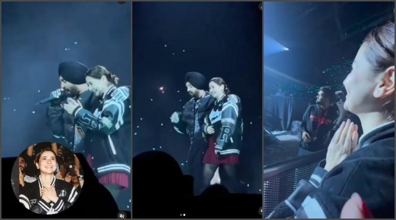 'Magical, wholesome duo': Pakistani actor Hania Aamir greets Diljit Dosanjh with folded hands as calls her on stage during London show [Watch]