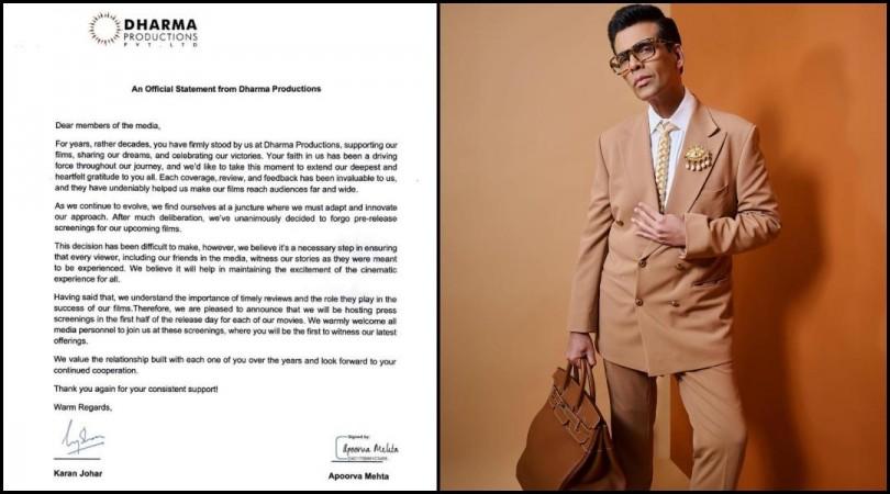 'This decision has been difficult': Amid Saregama acquisition reports, Karan Johar stops pre-release screenings of Dharma's upcoming films 'This decision has been difficult': Amid Saregama acquisition reports, Karan Johar stops pre-release screenings of Dharma's upcoming films