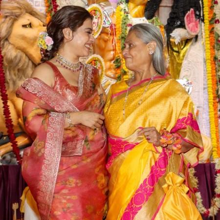 'She's taking from being rude from Jaya': Kajol gets irritated, angry at a man in a pandal for whistling; greets Jaya Bachchan with a kiss, hug [Reactions]