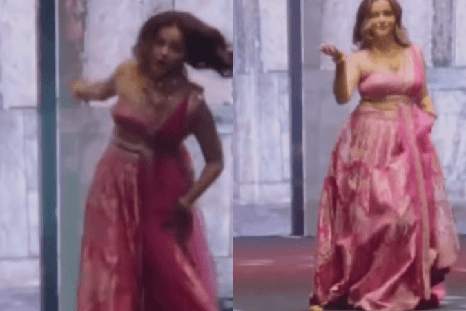 Rubina Dilaik trips on ramp Rubina Dilaik trips on ramp