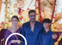 Kajol, Ajay Devgn, Yug at durga puja pandal