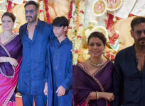 Kajol, Ajay Devgn, Yug at durga puja pandal