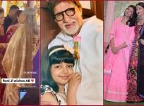 Rani Mukerji extends birthday wishes to Big B via Jaya Bachchan at Durga Puja pandal; Aishwarya Rai wishes Amitabh Bachchan with a pic of him and Aradhya
