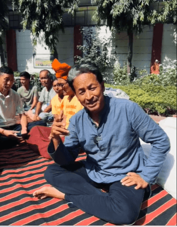 Sonam Wangchuk during hunger strike in Delhi Sonam Wangchuk